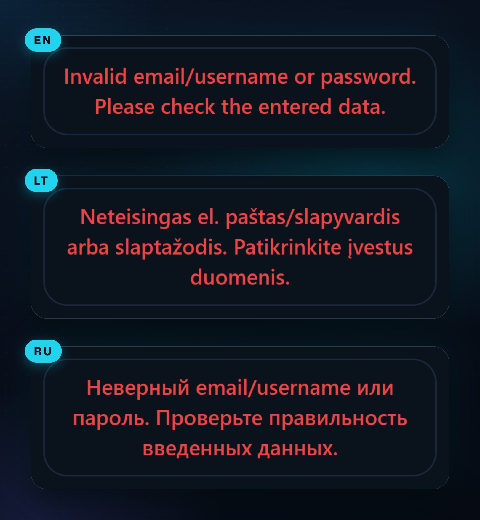 The catalog in Lithuanian, English and Russian